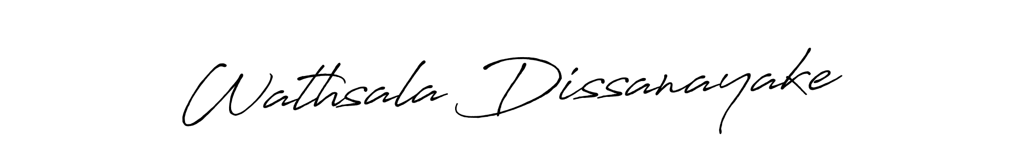 Make a beautiful signature design for name Wathsala Dissanayake. With this signature (Antro_Vectra_Bolder) style, you can create a handwritten signature for free. Wathsala Dissanayake signature style 7 images and pictures png