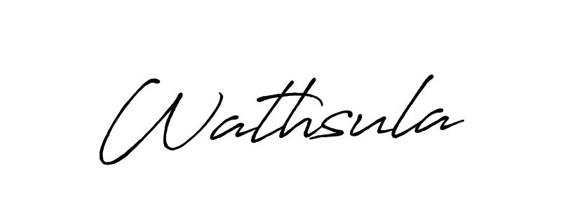 Use a signature maker to create a handwritten signature online. With this signature software, you can design (Antro_Vectra_Bolder) your own signature for name Wathsula. Wathsula signature style 7 images and pictures png