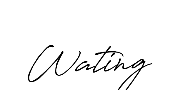 It looks lik you need a new signature style for name Wating. Design unique handwritten (Antro_Vectra_Bolder) signature with our free signature maker in just a few clicks. Wating signature style 7 images and pictures png