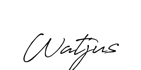 Watjus stylish signature style. Best Handwritten Sign (Antro_Vectra_Bolder) for my name. Handwritten Signature Collection Ideas for my name Watjus. Watjus signature style 7 images and pictures png