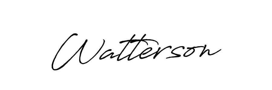 Design your own signature with our free online signature maker. With this signature software, you can create a handwritten (Antro_Vectra_Bolder) signature for name Watterson. Watterson signature style 7 images and pictures png