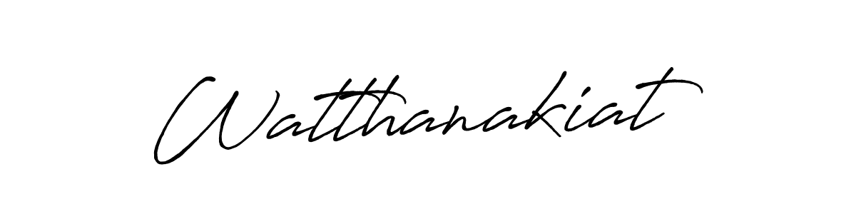 Design your own signature with our free online signature maker. With this signature software, you can create a handwritten (Antro_Vectra_Bolder) signature for name Watthanakiat. Watthanakiat signature style 7 images and pictures png