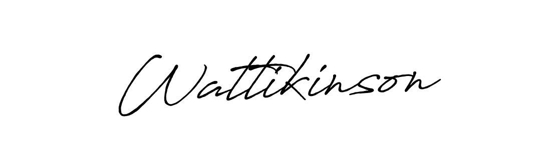 Also You can easily find your signature by using the search form. We will create Wattikinson name handwritten signature images for you free of cost using Antro_Vectra_Bolder sign style. Wattikinson signature style 7 images and pictures png