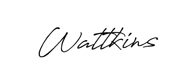 How to make Wattkins name signature. Use Antro_Vectra_Bolder style for creating short signs online. This is the latest handwritten sign. Wattkins signature style 7 images and pictures png