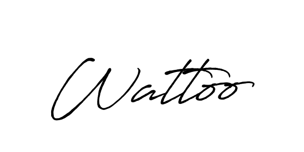 Also You can easily find your signature by using the search form. We will create Wattoo name handwritten signature images for you free of cost using Antro_Vectra_Bolder sign style. Wattoo signature style 7 images and pictures png