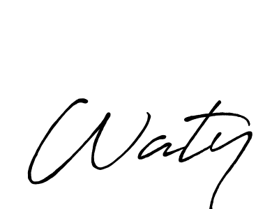 It looks lik you need a new signature style for name Waty. Design unique handwritten (Antro_Vectra_Bolder) signature with our free signature maker in just a few clicks. Waty signature style 7 images and pictures png