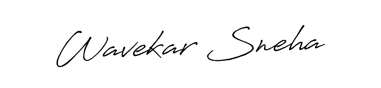 Wavekar Sneha stylish signature style. Best Handwritten Sign (Antro_Vectra_Bolder) for my name. Handwritten Signature Collection Ideas for my name Wavekar Sneha. Wavekar Sneha signature style 7 images and pictures png