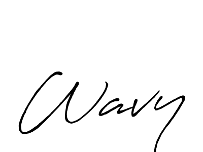 Make a beautiful signature design for name Wavy. With this signature (Antro_Vectra_Bolder) style, you can create a handwritten signature for free. Wavy signature style 7 images and pictures png