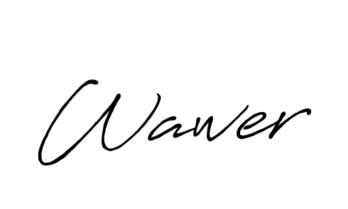 Create a beautiful signature design for name Wawer. With this signature (Antro_Vectra_Bolder) fonts, you can make a handwritten signature for free. Wawer signature style 7 images and pictures png