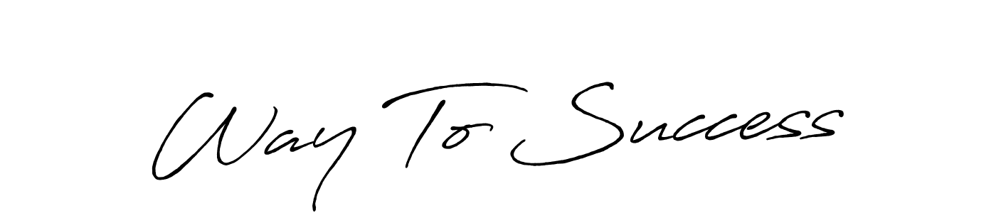 Design your own signature with our free online signature maker. With this signature software, you can create a handwritten (Antro_Vectra_Bolder) signature for name Way To Success. Way To Success signature style 7 images and pictures png