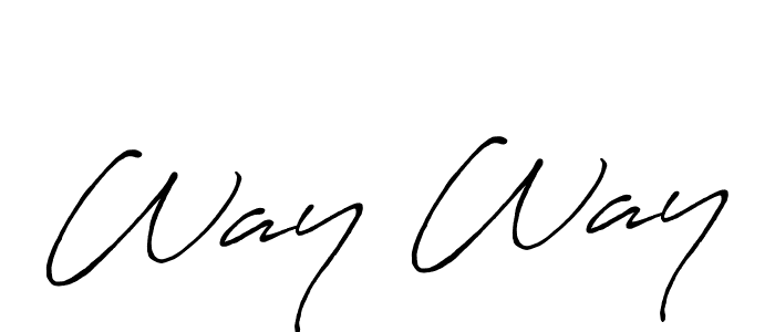 It looks lik you need a new signature style for name Way Way. Design unique handwritten (Antro_Vectra_Bolder) signature with our free signature maker in just a few clicks. Way Way signature style 7 images and pictures png