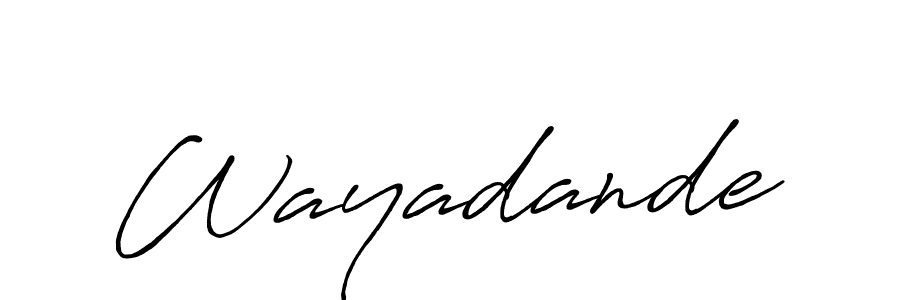 Wayadande stylish signature style. Best Handwritten Sign (Antro_Vectra_Bolder) for my name. Handwritten Signature Collection Ideas for my name Wayadande. Wayadande signature style 7 images and pictures png