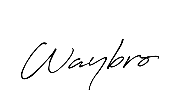 How to make Waybro signature? Antro_Vectra_Bolder is a professional autograph style. Create handwritten signature for Waybro name. Waybro signature style 7 images and pictures png