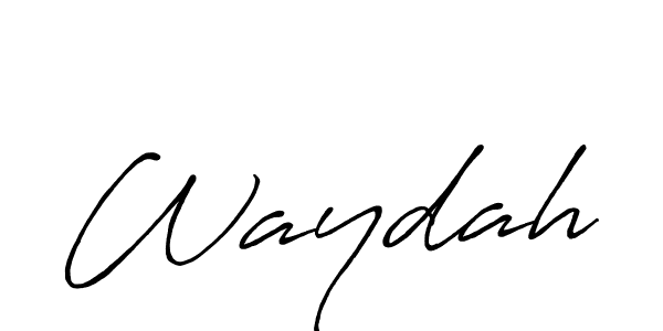 Waydah stylish signature style. Best Handwritten Sign (Antro_Vectra_Bolder) for my name. Handwritten Signature Collection Ideas for my name Waydah. Waydah signature style 7 images and pictures png