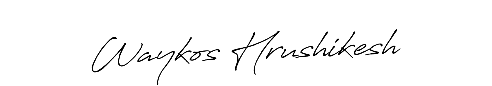 The best way (Antro_Vectra_Bolder) to make a short signature is to pick only two or three words in your name. The name Waykos Hrushikesh include a total of six letters. For converting this name. Waykos Hrushikesh signature style 7 images and pictures png