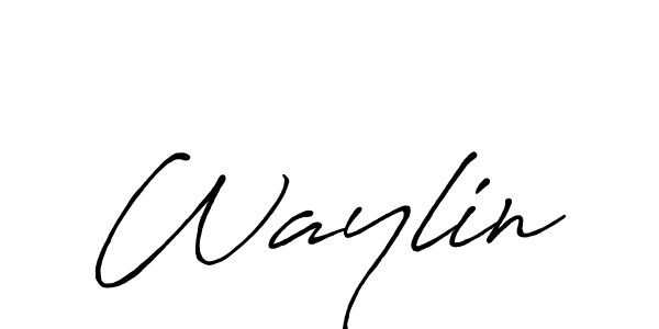 Use a signature maker to create a handwritten signature online. With this signature software, you can design (Antro_Vectra_Bolder) your own signature for name Waylin. Waylin signature style 7 images and pictures png