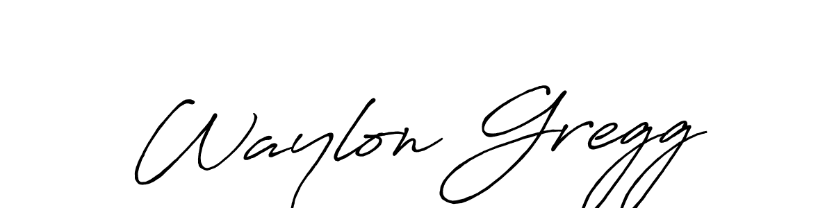 Also You can easily find your signature by using the search form. We will create Waylon Gregg name handwritten signature images for you free of cost using Antro_Vectra_Bolder sign style. Waylon Gregg signature style 7 images and pictures png