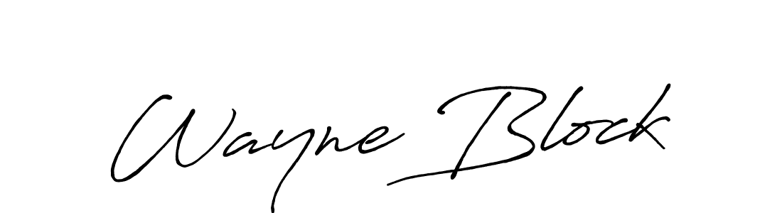 Wayne Block stylish signature style. Best Handwritten Sign (Antro_Vectra_Bolder) for my name. Handwritten Signature Collection Ideas for my name Wayne Block. Wayne Block signature style 7 images and pictures png