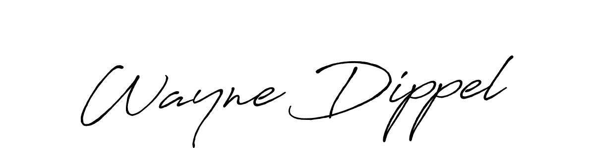 Make a beautiful signature design for name Wayne Dippel. With this signature (Antro_Vectra_Bolder) style, you can create a handwritten signature for free. Wayne Dippel signature style 7 images and pictures png