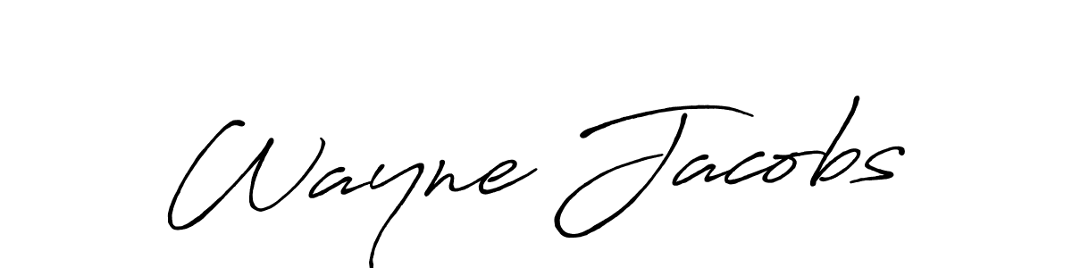 How to make Wayne Jacobs name signature. Use Antro_Vectra_Bolder style for creating short signs online. This is the latest handwritten sign. Wayne Jacobs signature style 7 images and pictures png