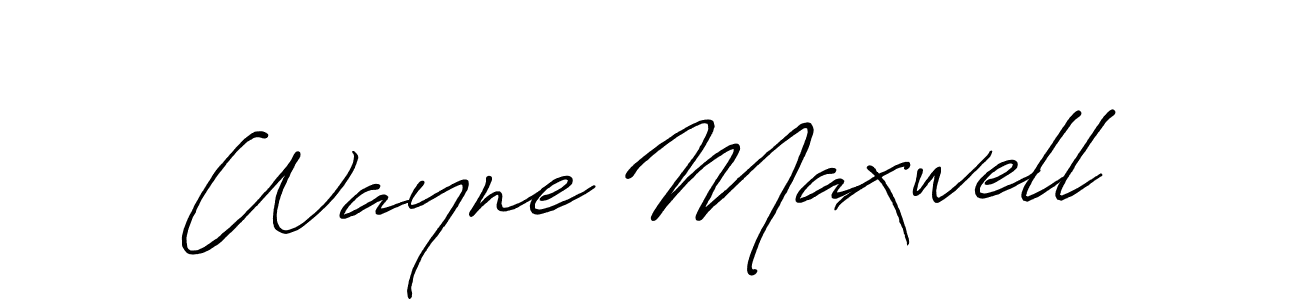 How to make Wayne Maxwell name signature. Use Antro_Vectra_Bolder style for creating short signs online. This is the latest handwritten sign. Wayne Maxwell signature style 7 images and pictures png