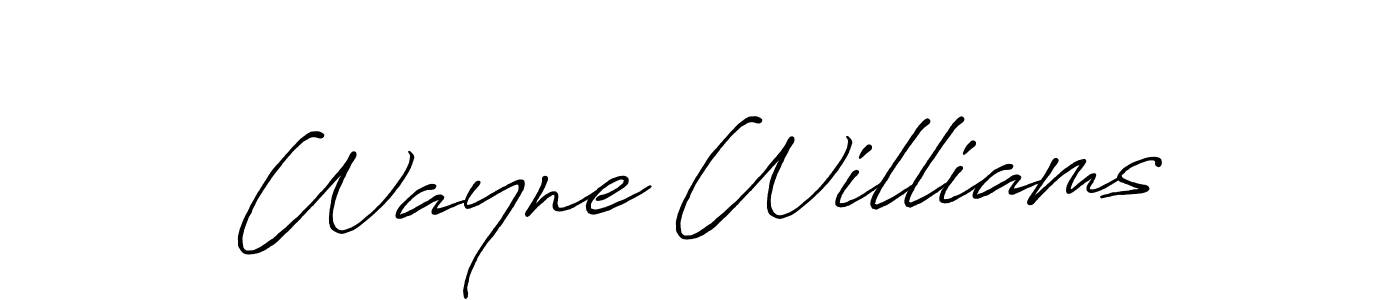 Create a beautiful signature design for name Wayne Williams. With this signature (Antro_Vectra_Bolder) fonts, you can make a handwritten signature for free. Wayne Williams signature style 7 images and pictures png