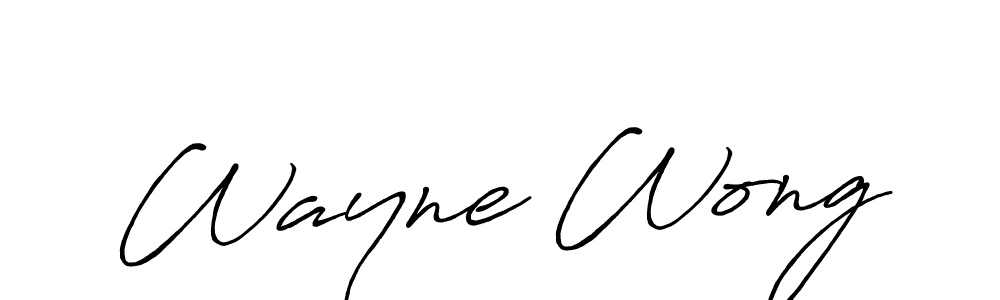 Use a signature maker to create a handwritten signature online. With this signature software, you can design (Antro_Vectra_Bolder) your own signature for name Wayne Wong. Wayne Wong signature style 7 images and pictures png