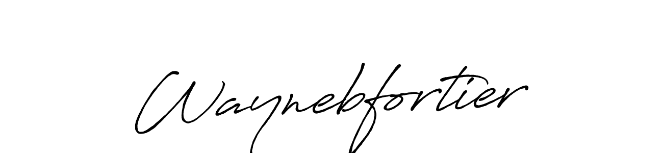 Use a signature maker to create a handwritten signature online. With this signature software, you can design (Antro_Vectra_Bolder) your own signature for name Waynebfortier. Waynebfortier signature style 7 images and pictures png