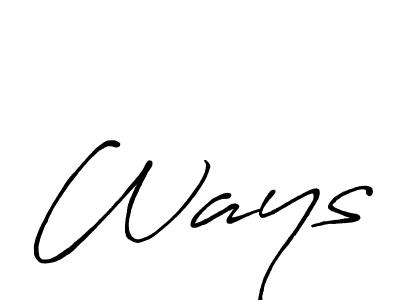 How to make Ways signature? Antro_Vectra_Bolder is a professional autograph style. Create handwritten signature for Ways name. Ways signature style 7 images and pictures png