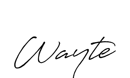 How to make Wayte name signature. Use Antro_Vectra_Bolder style for creating short signs online. This is the latest handwritten sign. Wayte signature style 7 images and pictures png