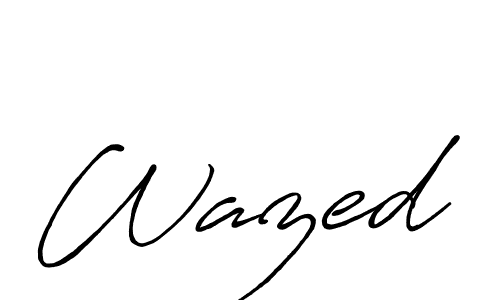 Also we have Wazed name is the best signature style. Create professional handwritten signature collection using Antro_Vectra_Bolder autograph style. Wazed signature style 7 images and pictures png