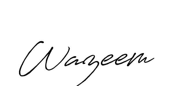 How to make Wazeem name signature. Use Antro_Vectra_Bolder style for creating short signs online. This is the latest handwritten sign. Wazeem signature style 7 images and pictures png