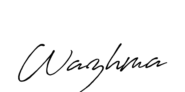 Design your own signature with our free online signature maker. With this signature software, you can create a handwritten (Antro_Vectra_Bolder) signature for name Wazhma. Wazhma signature style 7 images and pictures png