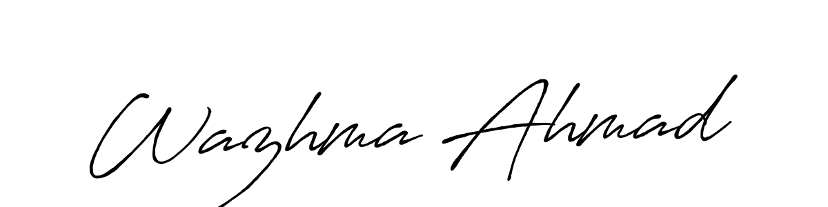 See photos of Wazhma Ahmad official signature by Spectra . Check more albums & portfolios. Read reviews & check more about Antro_Vectra_Bolder font. Wazhma Ahmad signature style 7 images and pictures png