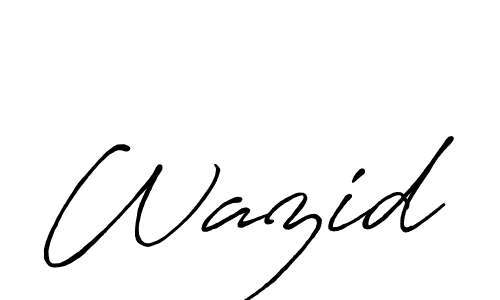 Also we have Wazid name is the best signature style. Create professional handwritten signature collection using Antro_Vectra_Bolder autograph style. Wazid signature style 7 images and pictures png