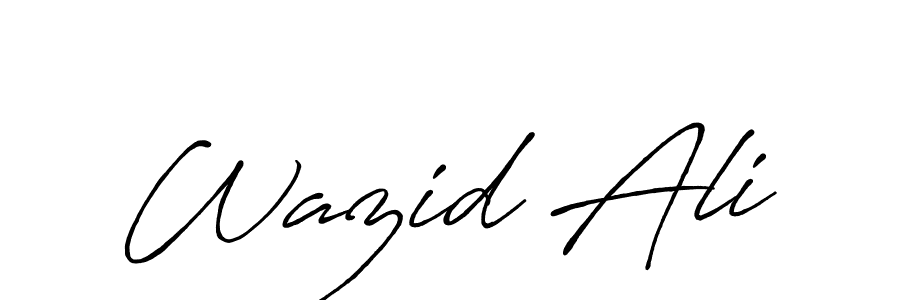 Make a beautiful signature design for name Wazid Ali. With this signature (Antro_Vectra_Bolder) style, you can create a handwritten signature for free. Wazid Ali signature style 7 images and pictures png