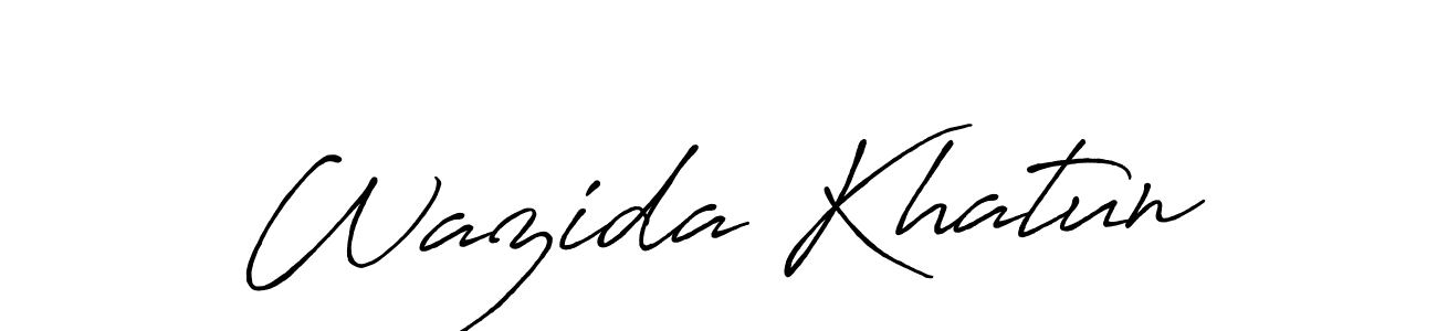 Also we have Wazida Khatun name is the best signature style. Create professional handwritten signature collection using Antro_Vectra_Bolder autograph style. Wazida Khatun signature style 7 images and pictures png