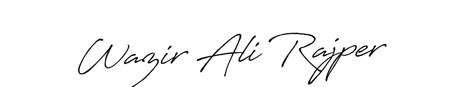 How to make Wazir Ali Rajper signature? Antro_Vectra_Bolder is a professional autograph style. Create handwritten signature for Wazir Ali Rajper name. Wazir Ali Rajper signature style 7 images and pictures png