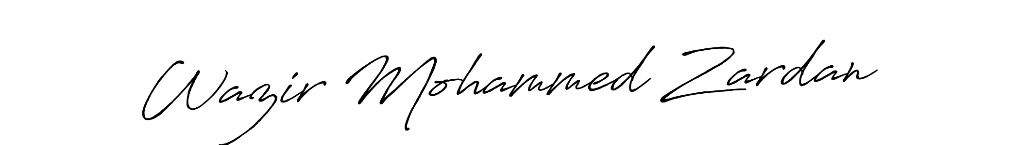 It looks lik you need a new signature style for name Wazir Mohammed Zardan. Design unique handwritten (Antro_Vectra_Bolder) signature with our free signature maker in just a few clicks. Wazir Mohammed Zardan signature style 7 images and pictures png