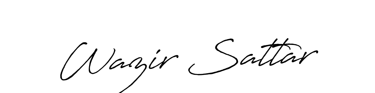 Antro_Vectra_Bolder is a professional signature style that is perfect for those who want to add a touch of class to their signature. It is also a great choice for those who want to make their signature more unique. Get Wazir Sattar name to fancy signature for free. Wazir Sattar signature style 7 images and pictures png