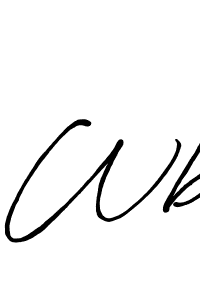 How to make Wb signature? Antro_Vectra_Bolder is a professional autograph style. Create handwritten signature for Wb name. Wb signature style 7 images and pictures png