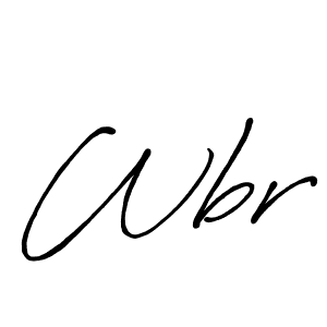 Make a beautiful signature design for name Wbr. With this signature (Antro_Vectra_Bolder) style, you can create a handwritten signature for free. Wbr signature style 7 images and pictures png