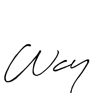Also You can easily find your signature by using the search form. We will create Wcy name handwritten signature images for you free of cost using Antro_Vectra_Bolder sign style. Wcy signature style 7 images and pictures png