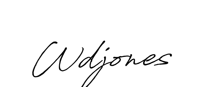 Use a signature maker to create a handwritten signature online. With this signature software, you can design (Antro_Vectra_Bolder) your own signature for name Wdjones. Wdjones signature style 7 images and pictures png