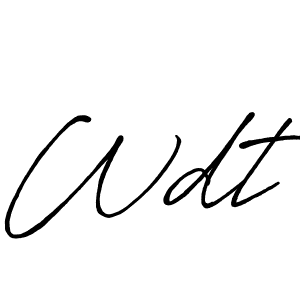 How to make Wdt name signature. Use Antro_Vectra_Bolder style for creating short signs online. This is the latest handwritten sign. Wdt signature style 7 images and pictures png