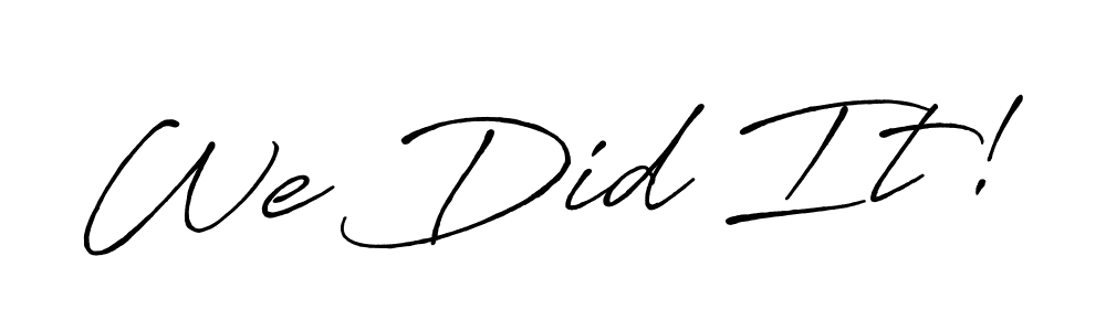 You can use this online signature creator to create a handwritten signature for the name We Did It!. This is the best online autograph maker. We Did It! signature style 7 images and pictures png