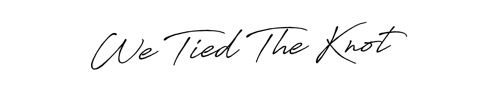 How to make We Tied The Knot signature? Antro_Vectra_Bolder is a professional autograph style. Create handwritten signature for We Tied The Knot name. We Tied The Knot signature style 7 images and pictures png