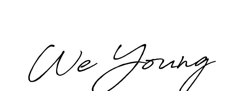 if you are searching for the best signature style for your name We Young. so please give up your signature search. here we have designed multiple signature styles  using Antro_Vectra_Bolder. We Young signature style 7 images and pictures png