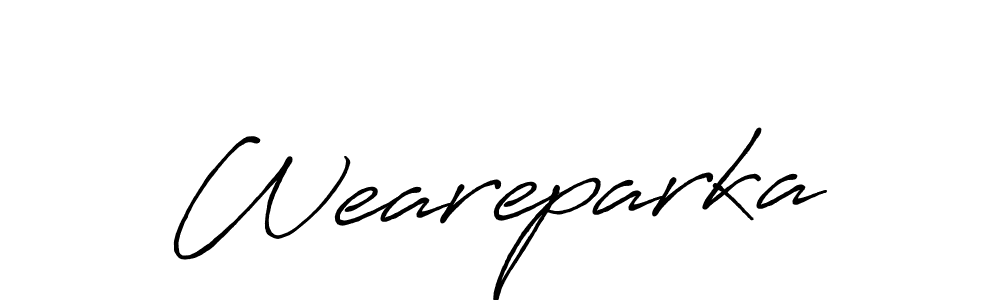 How to make Weareparka name signature. Use Antro_Vectra_Bolder style for creating short signs online. This is the latest handwritten sign. Weareparka signature style 7 images and pictures png