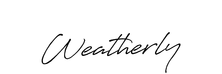 It looks lik you need a new signature style for name Weatherly. Design unique handwritten (Antro_Vectra_Bolder) signature with our free signature maker in just a few clicks. Weatherly signature style 7 images and pictures png